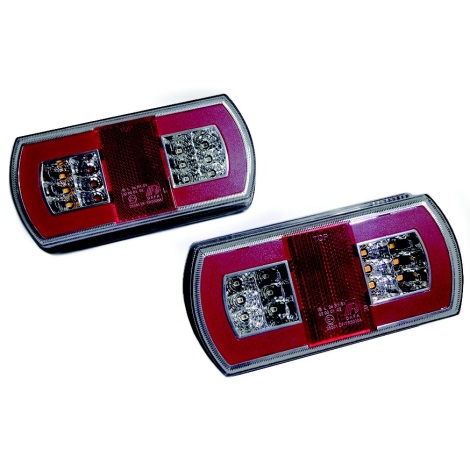 2x LED multifunktionel baglygte MULTI LED/1,5W/12-24V IP67 rød