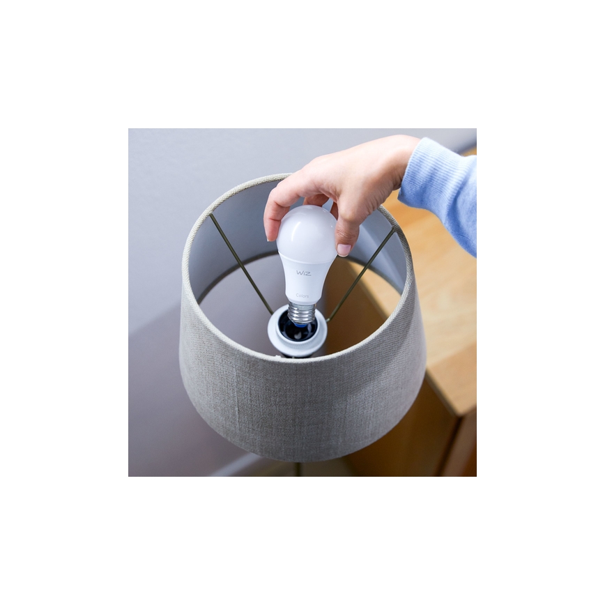 2x LED-pære dæmpbar A60 E27/8W/230V 2700-6500K CRI 90 Wi-Fi - WiZ