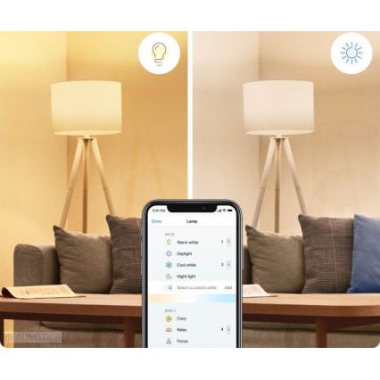 2x LED-pære dæmpbar A60 E27/8W/230V 2700-6500K CRI 90 Wi-Fi - WiZ