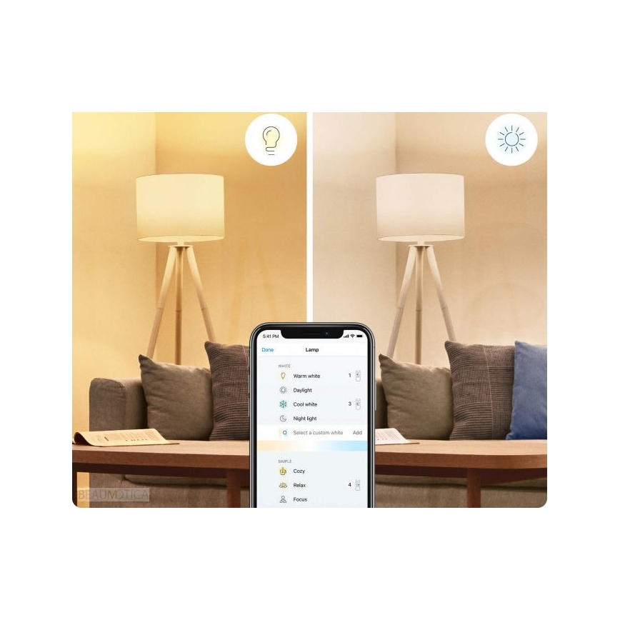 2x LED-pære dæmpbar A60 E27/8W/230V 2700-6500K CRI 90 Wi-Fi - WiZ