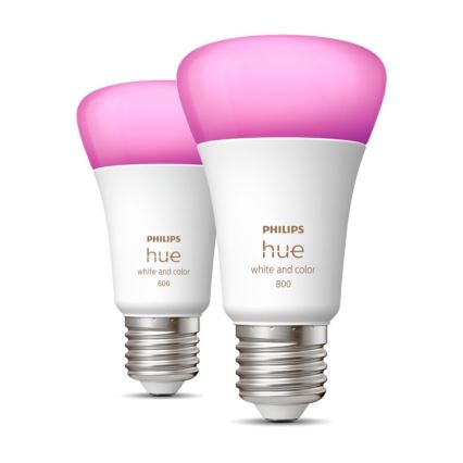 2x LED-pære dæmpbar Philips Hue White And Color Ambiance A60 E27/6,5W/230V 2000-6500K