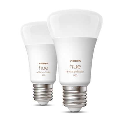 2x LED-pære dæmpbar Philips Hue White And Color Ambiance A60 E27/6,5W/230V 2000-6500K