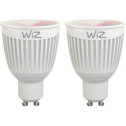 2x LED-pære dæmpbar RGBW-farver GU10/6,5W/230V 2200-6500K Wi-Fi + fjernbetjening - WiZ
