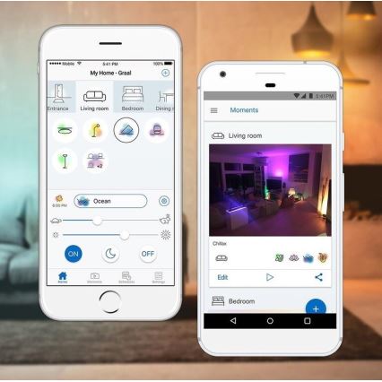 2x LED-pære dæmpbar RGBW-farver GU10/6,5W/230V 2200-6500K Wi-Fi + fjernbetjening - WiZ