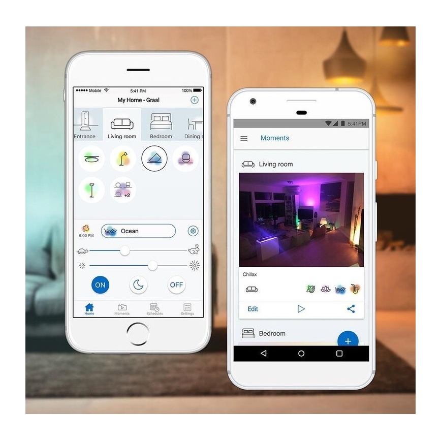 2x LED-pære dæmpbar RGBW-farver GU10/6,5W/230V 2200-6500K Wi-Fi + fjernbetjening - WiZ