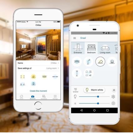 2x LED-pære dæmpbar RGBW-farver GU10/6,5W/230V 2200-6500K Wi-Fi + fjernbetjening - WiZ