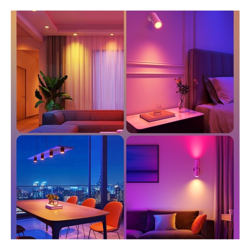 2x LED pære m. RGBWW-farver dæmpbar E14/5W/230V 2700-6500K Wi-Fi - Govee