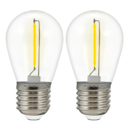 2x LED-pære PARTY E27/0,3W/36V gul