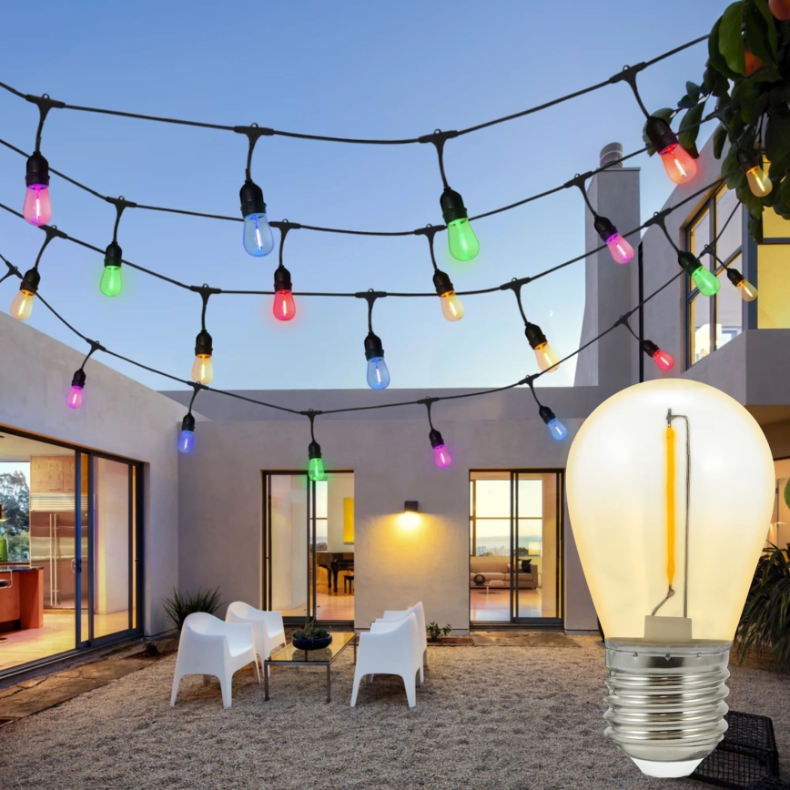 2x LED-pære PARTY E27/0,3W/36V