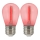 2x LED-pære PARTY E27/0,3W/36V rød
