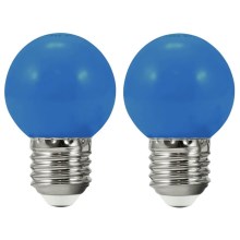 2x LED-pære PARTY E27/0,5W/36V blå