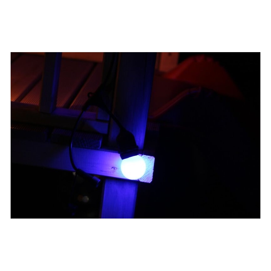 2x LED-pære PARTY E27/0,5W/36V blå