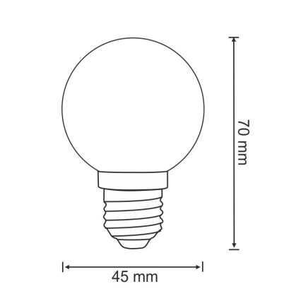 2x LED-pære PARTY E27/0,5W/36V blå