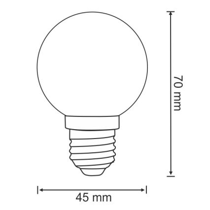 2x LED-pære PARTY E27/0,5W/36V grøn