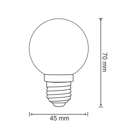 2x LED-pære PARTY E27/0,5W/36V hvid