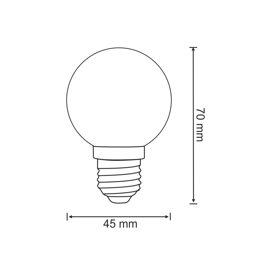 2x LED-pære PARTY E27/0,5W/36V hvid