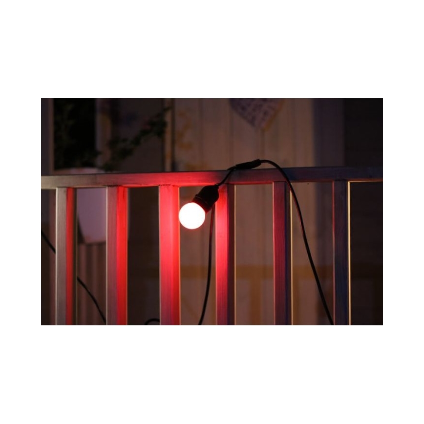 2x LED-pære PARTY E27/0,5W/36V rød 3000K