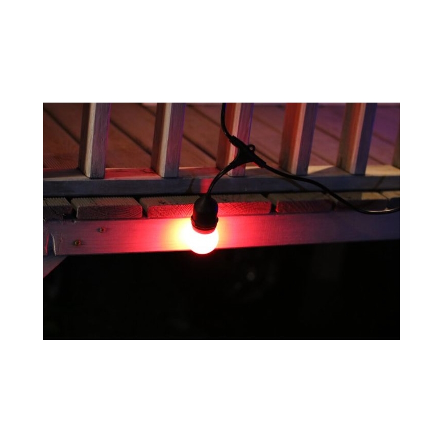 2x LED-pære PARTY E27/0,5W/36V rød 3000K