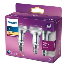 2x LED-reflektorpære Philips E14/2,8W/230V 2700K