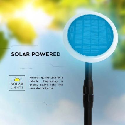 2x LED solcellelampe justerbar GARDEN LED/3W/5V 42-80 cm 3000K IP65 1000 mAh
