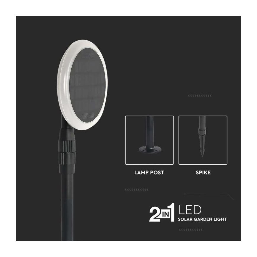 2x LED solcellelampe justerbar GARDEN LED/3W/5V 42-80 cm 3000K IP65 1000 mAh