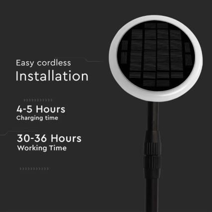 2x LED solcellelampe justerbar GARDEN LED/3W/5V 42-80 cm 3000K IP65 1000 mAh