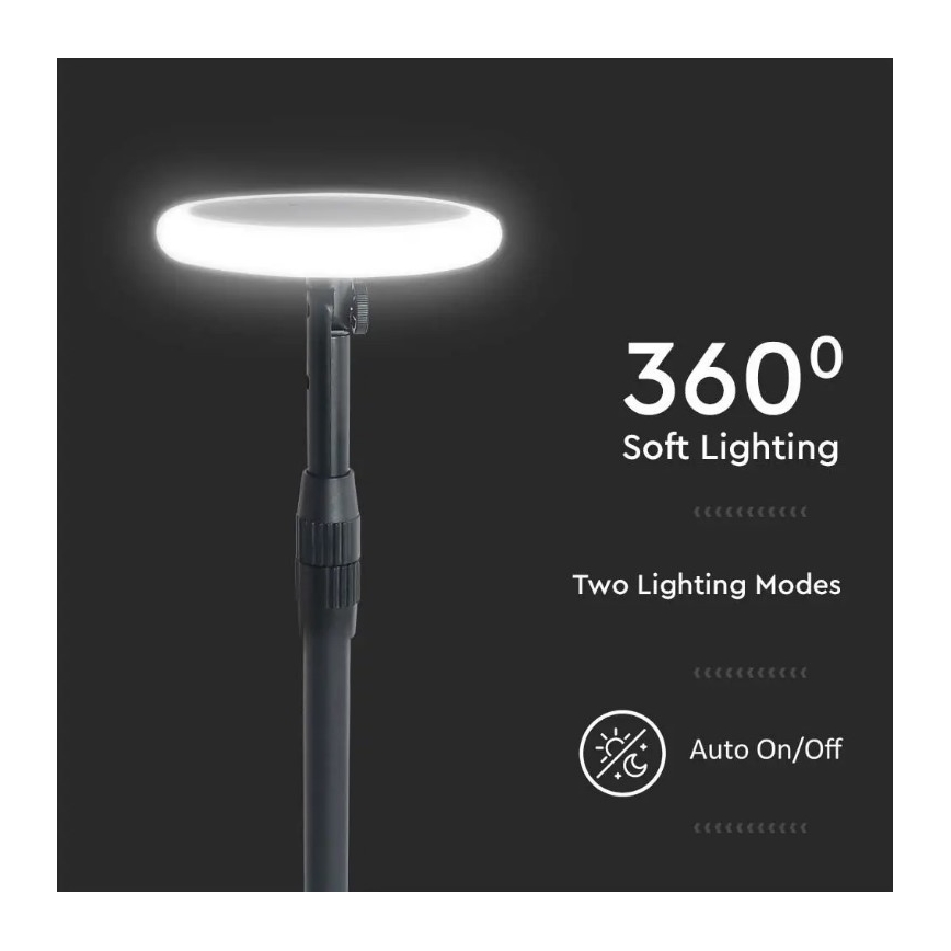 2x LED solcellelampe justerbar GARDEN LED/3W/5V 42-80 cm 3000K IP65 1000 mAh