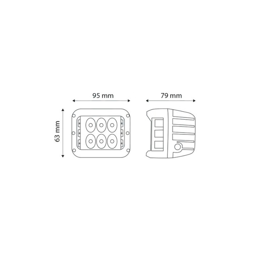 2x LED spotlampe til bil CREE LED/27W/10-30V IP67
