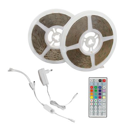 2x LED strip med sensor dæmpbar RGBW-farver LED/13W/230V 5 m + fjernbetjening
