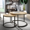 2x Sofabord RABEN sort/gylden eg