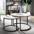 2x Sofabord RABEN sort/hvid