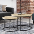 2x Sofabord RAGNAR sort/gylden eg