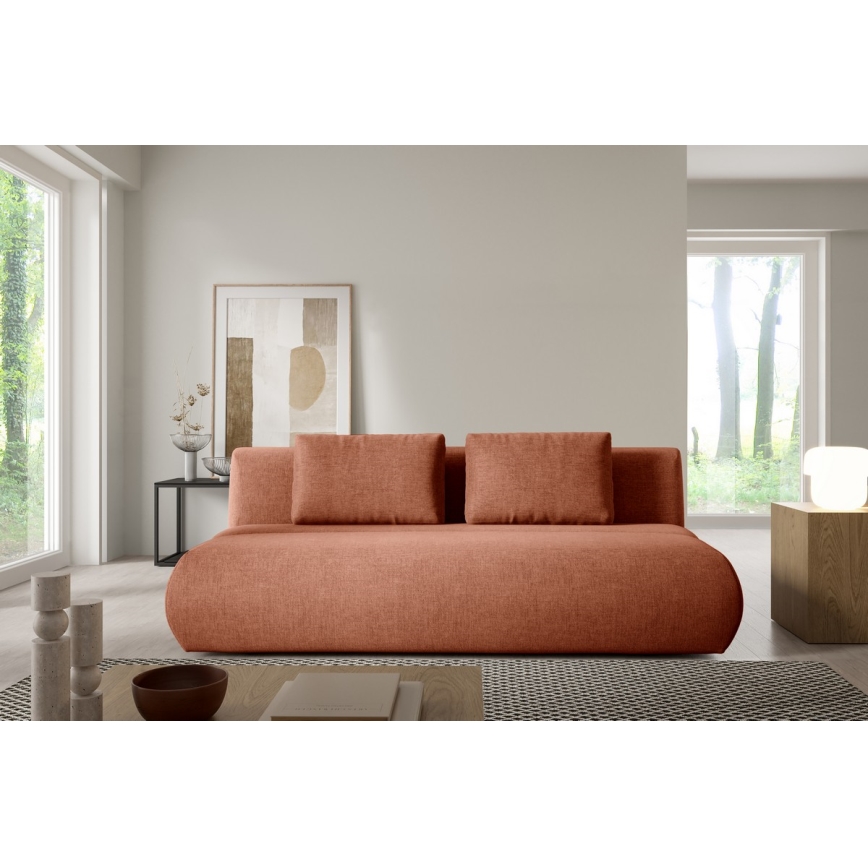 3-personers sofa foldbar FANO brun