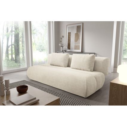 3-personers sofa foldbar FANO cremefarvet