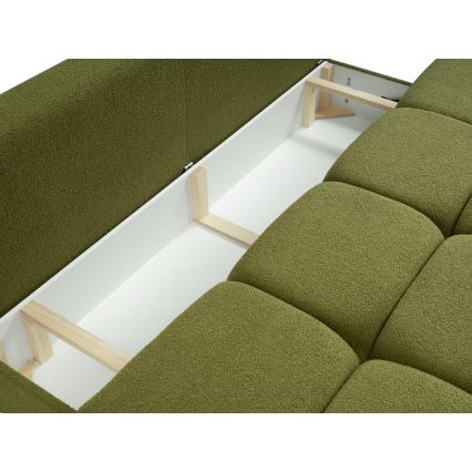 3-personers sofa foldbar med opbevaringsplads NUORO grøn