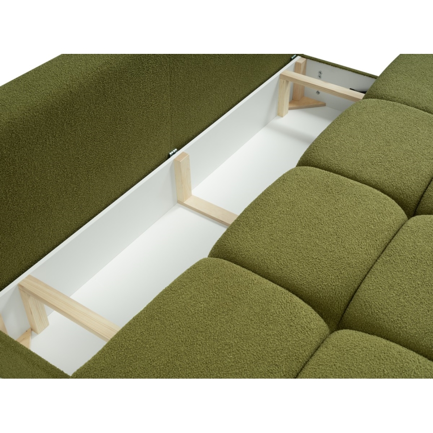 3-personers sofa foldbar med opbevaringsplads NUORO grøn
