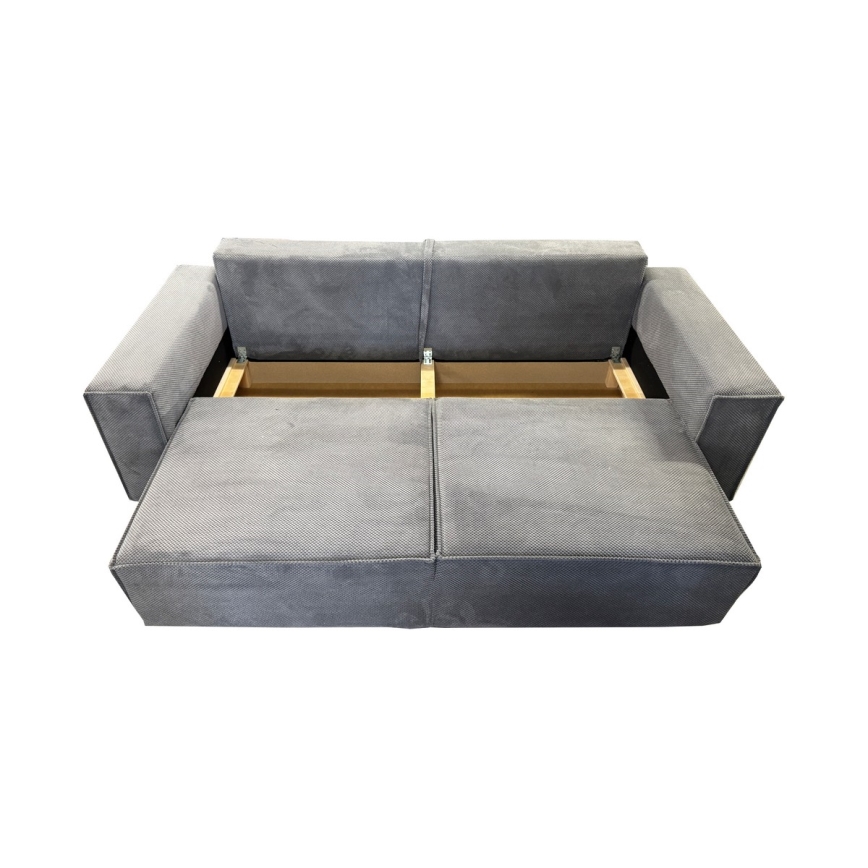 3-personers sofa foldbar med opbevaringsplads RONDA grå