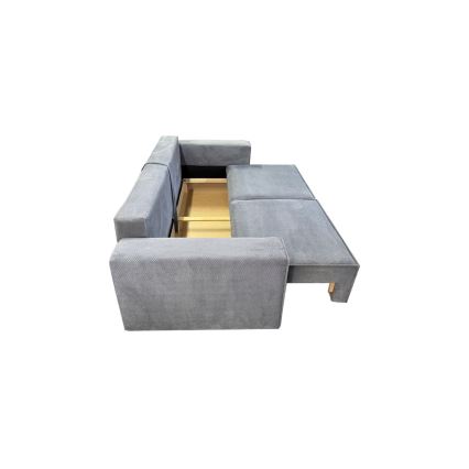3-personers sofa foldbar med opbevaringsplads RONDA grå