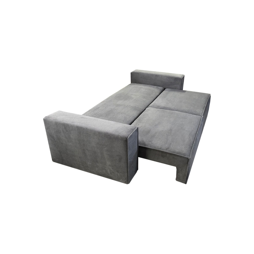 3-personers sofa foldbar med opbevaringsplads RONDA grå