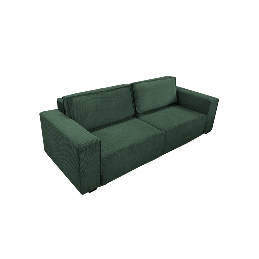 3-personers sofa foldbar med opbevaringsplads RONDA grøn