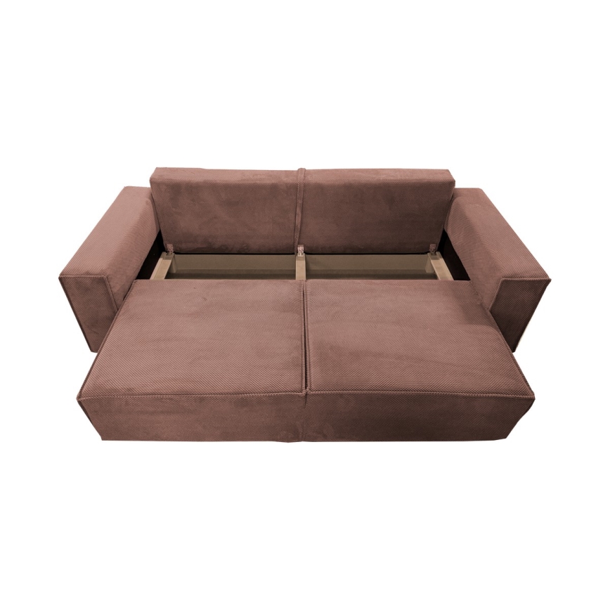 3-personers sofa foldbar med opbevaringsplads RONDA rød