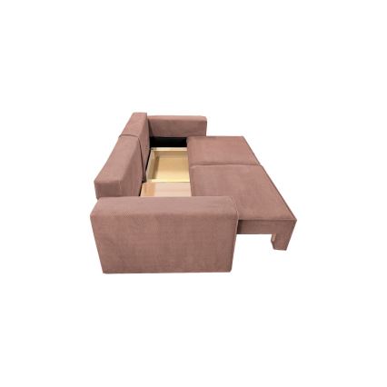3-personers sofa foldbar med opbevaringsplads RONDA rød
