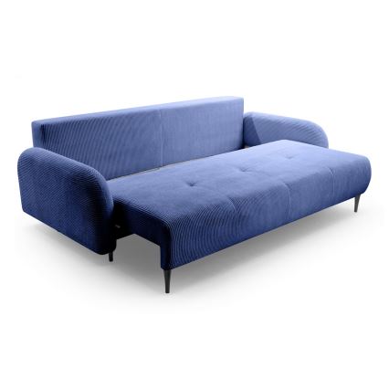3-personers sofa foldbar og polstret CLOUDY blå