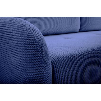 3-personers sofa foldbar og polstret CLOUDY blå