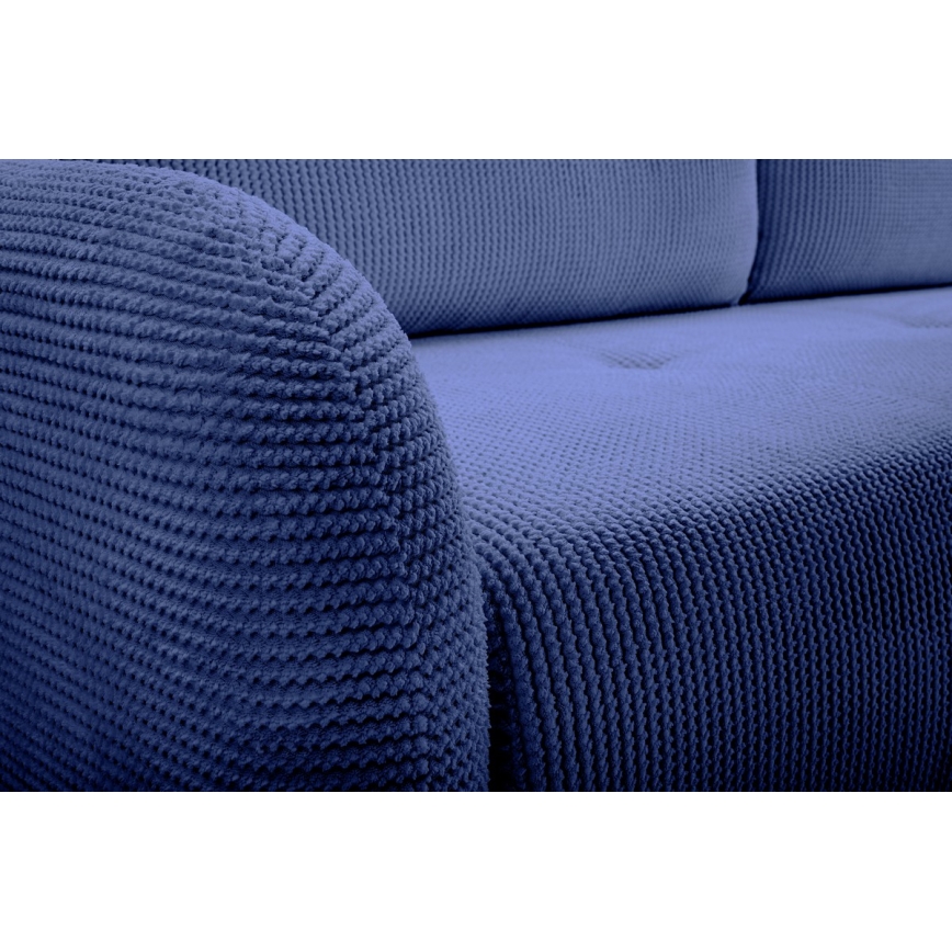 3-personers sofa foldbar og polstret CLOUDY blå