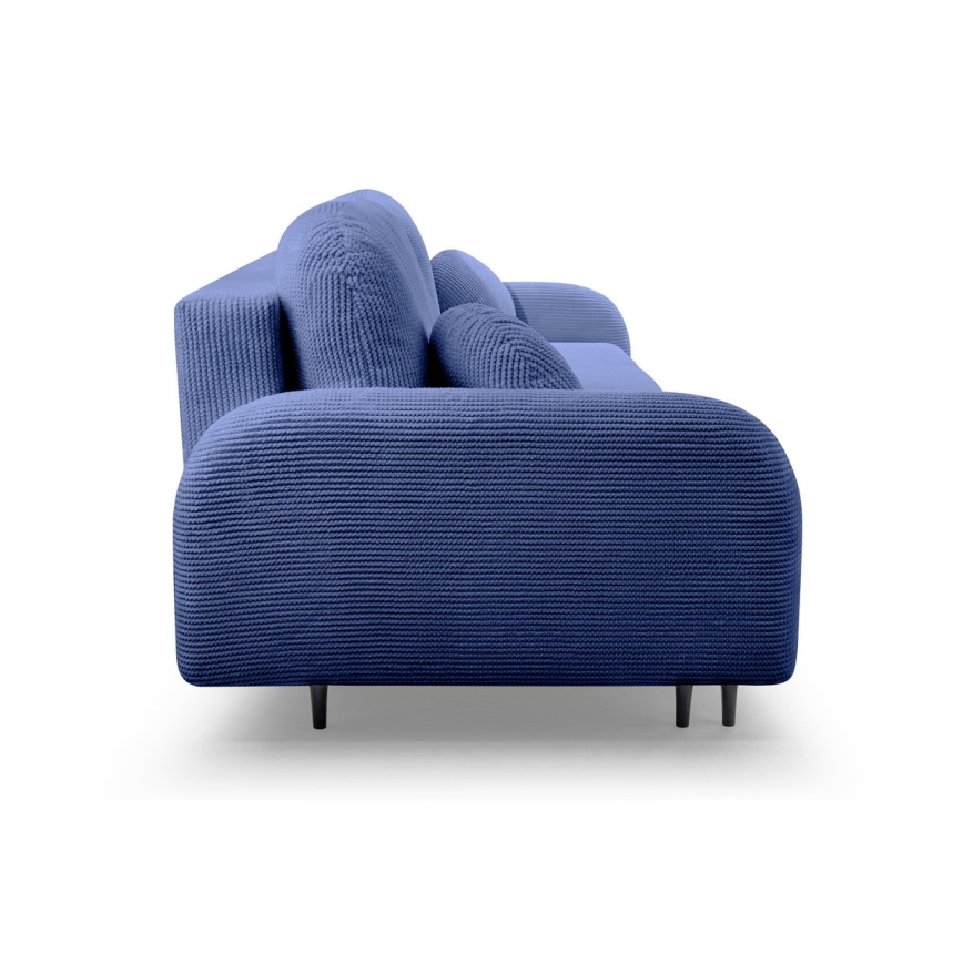 3-personers sofa foldbar og polstret CLOUDY blå