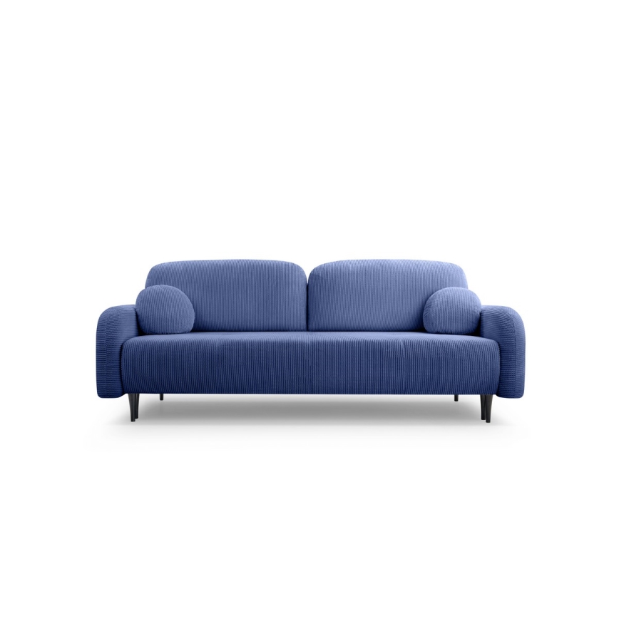 3-personers sofa foldbar og polstret CLOUDY blå