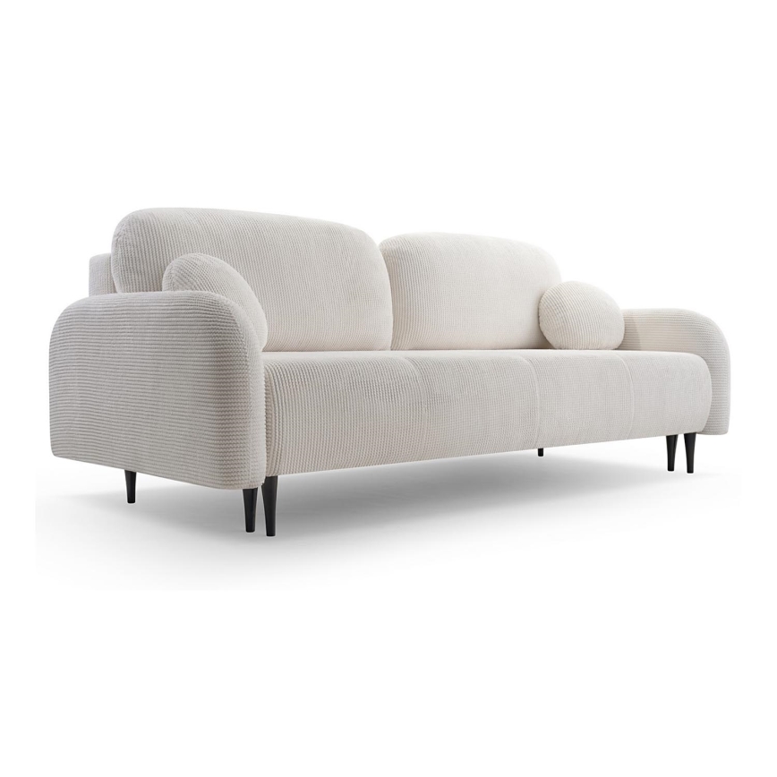 3-personers sofa foldbar og polstret CLOUDY cremefarvet