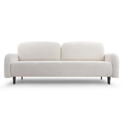 3-personers sofa foldbar og polstret CLOUDY cremefarvet