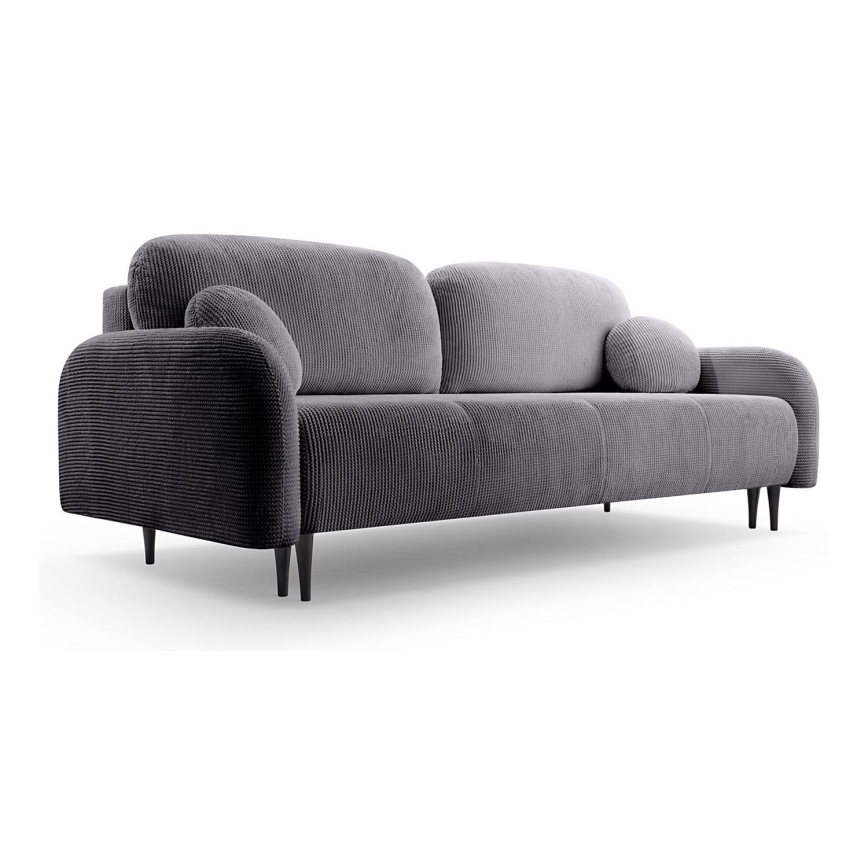 3-personers sofa foldbar og polstret CLOUDY grå